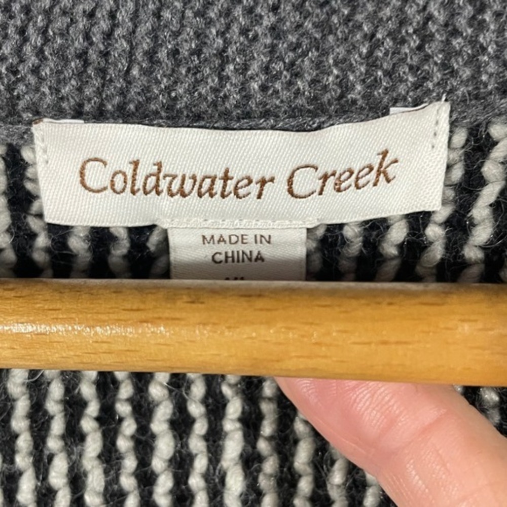 Coldwater Creek Women's Alpaca Blend Open Front Knit Cardigan‎ Sweater - Picture 5 of 8
